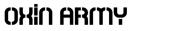 Oxin Army font preview